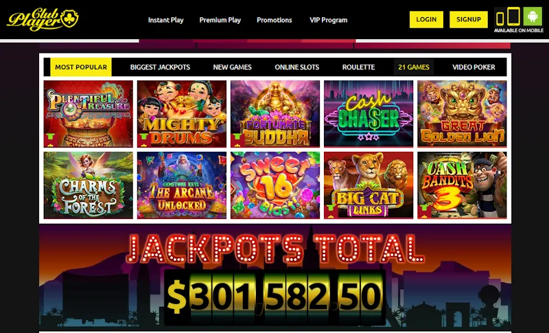 Club Player Casino games